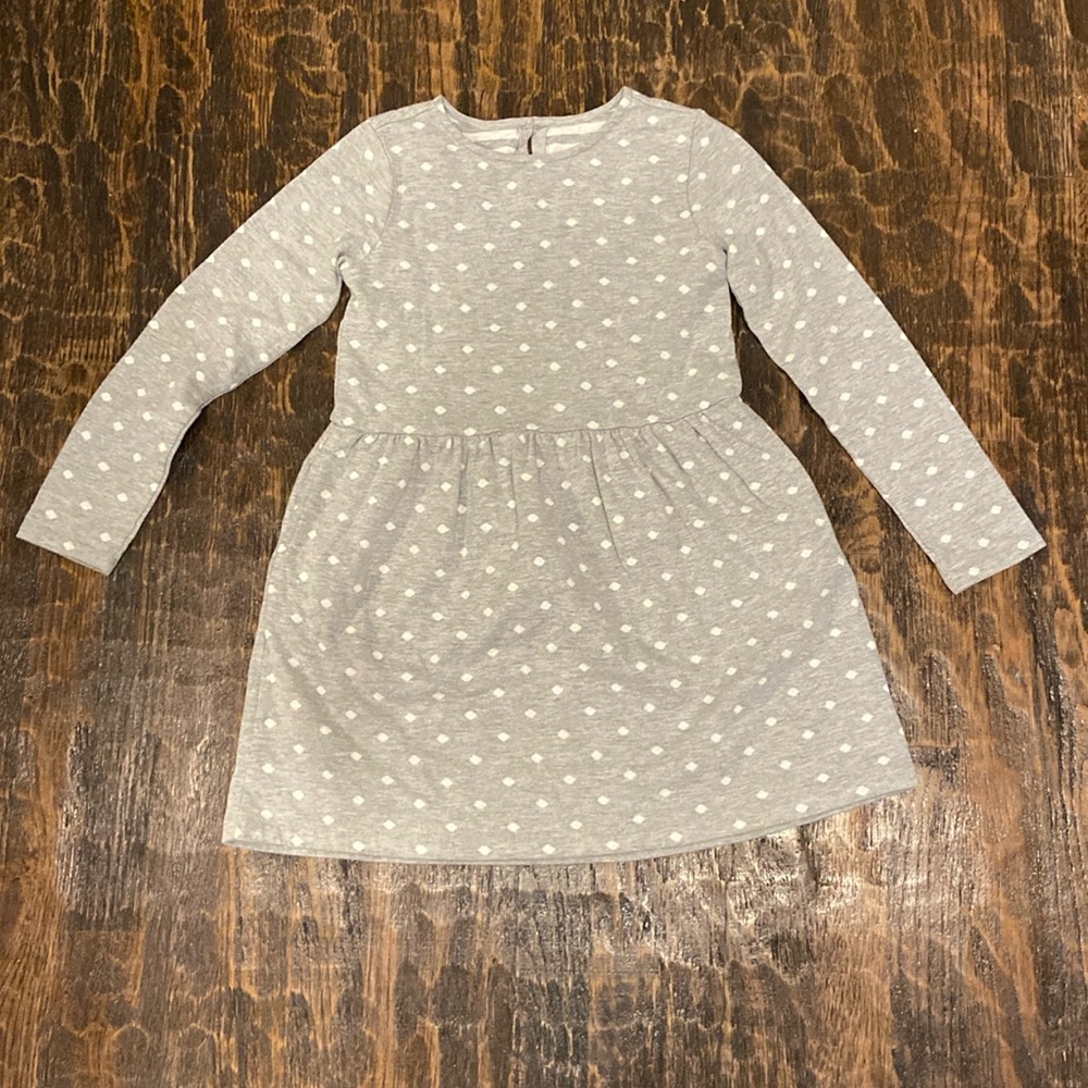 Primary Gray Dot Dress with pockets